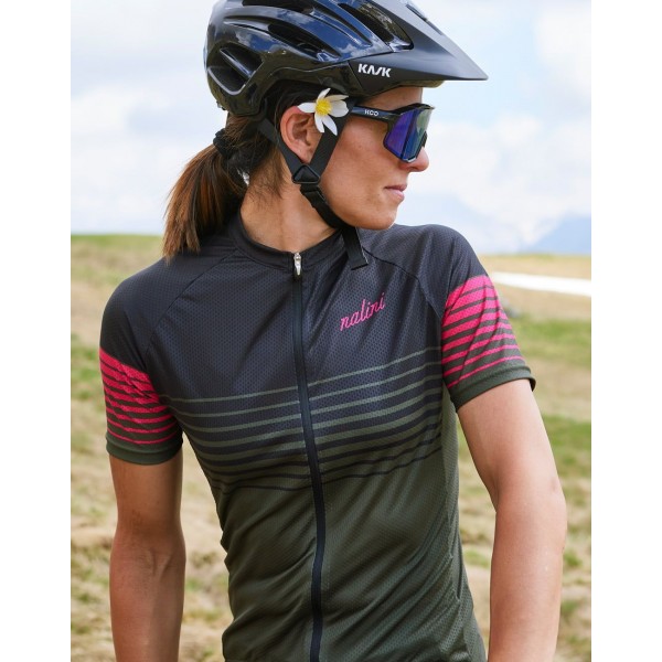 Cross Lady Radtrikot Damen kurzarm dunkelgrün/schwarz (E22-4400)