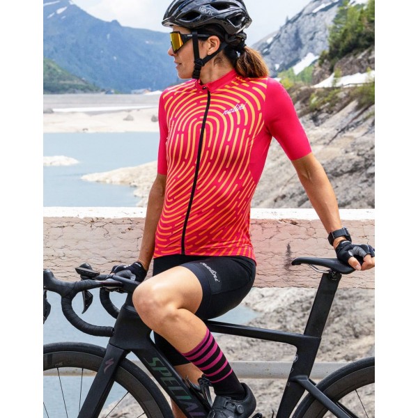 New Antwerp 1920 Radtrikot Damen kurzarm pink (E22-4150)