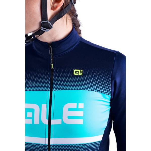 Alé BLEND LADY Radtrikot Damen langarm blau/türkis