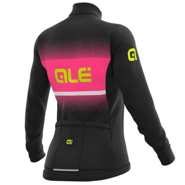 Alé BLEND LADY Radtrikot Damen langarm schwarz/neonpink
