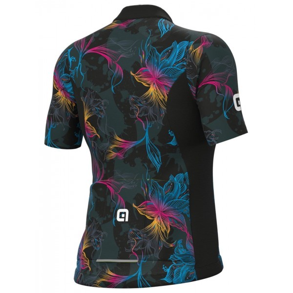 ALE CHIOS LADY Radtrikot Damen kurzarm schwarz