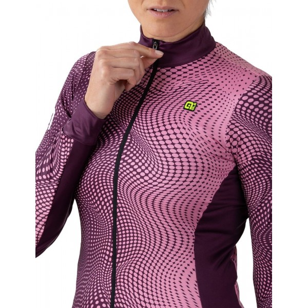ALE CIRCUS LADY Radtrikot Damen langarm dunkel violett/rosa