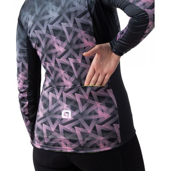 ALE PYRAMID Damen Winter Fahrradjacke schwarz/pink ALE PYRAMID Damen Winter Fahrradjacke schwarz/pink