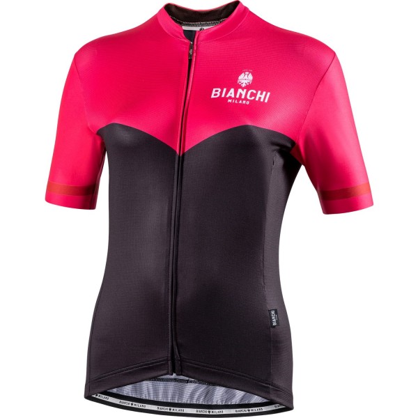 FLUMENDOSA Radtrikot Damen Kurzarm pink/schwarz (E20-4700)