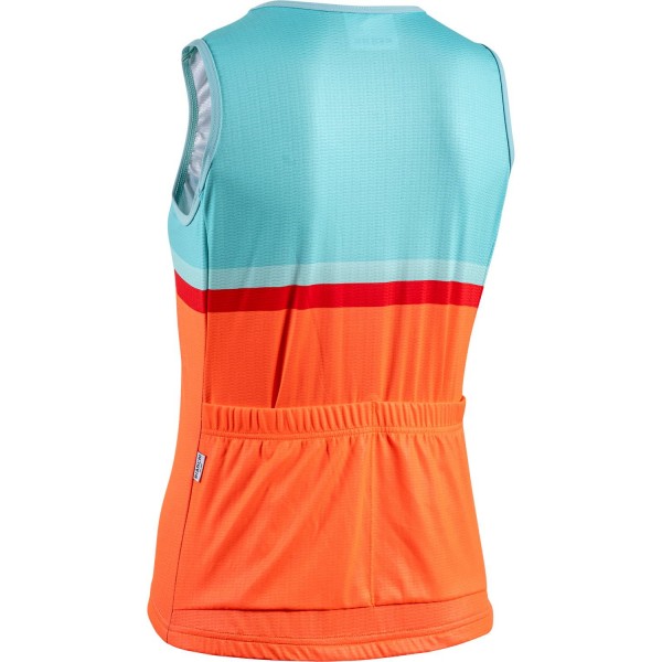 LISCIA Radtrikot Damen ärmellos orange/celeste (E20-4120)