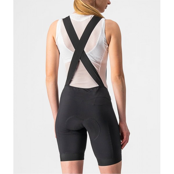 ENDURANCE W-Damen Trägerhose kurz schwarz
