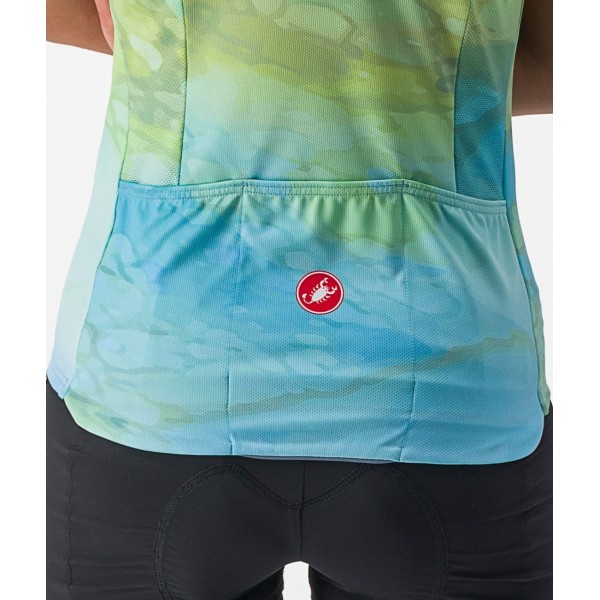 MARMO Radtrikot Damen kurzarm grün-blau (multicolor baby blue)