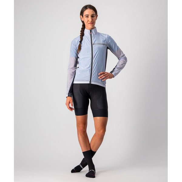 SQUADRA STRETCH W JACKET-Damen Fahrrad Windjacke silber-grau