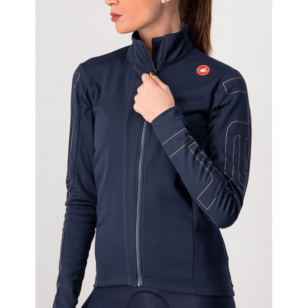 TRANSITION W JACKET-Damen Fahrrad Winterjacke blau/bronze