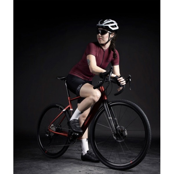 CHARM Radtrikot Damen kurzarm weinrot (90013438)