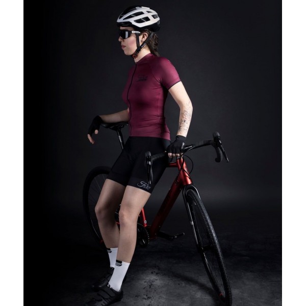 CHARM Radtrikot Damen kurzarm weinrot (90013438)