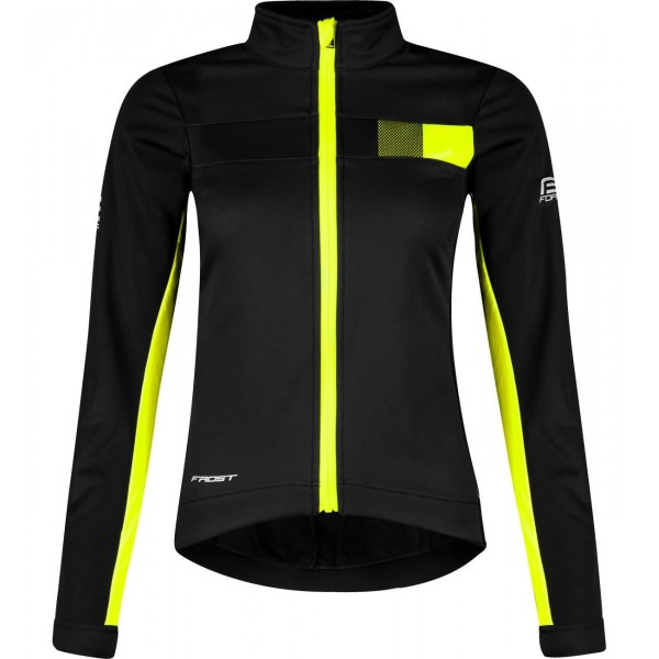 FROST Softshell Damen Fahrradjacke schwarz/neongelb (899915)