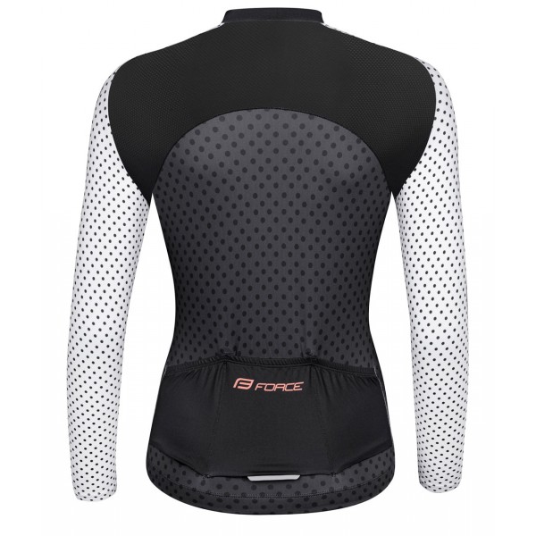 POINTS Radtrikot Damen langarm weiß/schwarz (90014352)