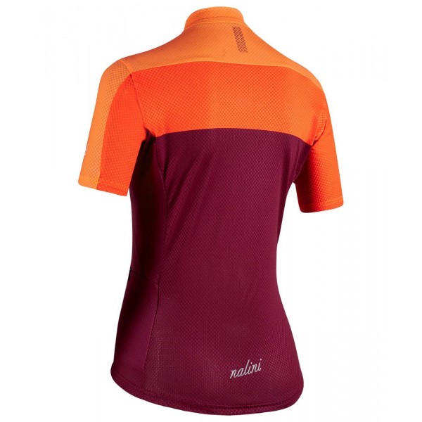 Lady Country Jersey MTB Trikot Damen kurzarm bordeaux rot/orange (E21-4110)
