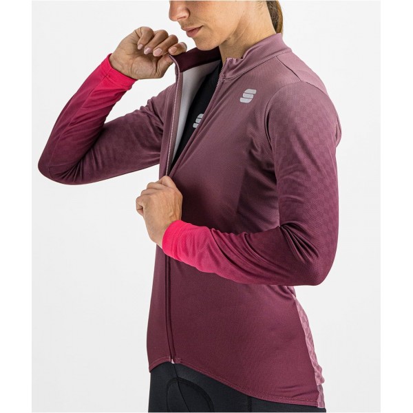 ROCKET W THERMAL JERSEY Damen Radtrikot langarm lila (mauve)