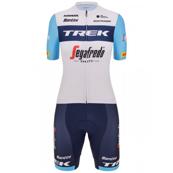 TREK-SEGAFREDO Damen Team 2023 Radsport Set (Radtrikot langer RV+Radhose)-Radsport-Profi-Team