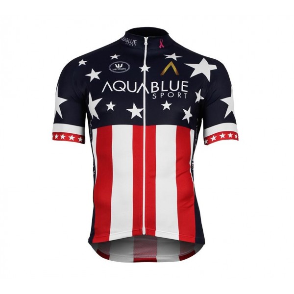 2017-2018 AQUA BLUE SPORT Amerikanischer Champion Radtrikot Kurzarm Radtrikot Kaufen