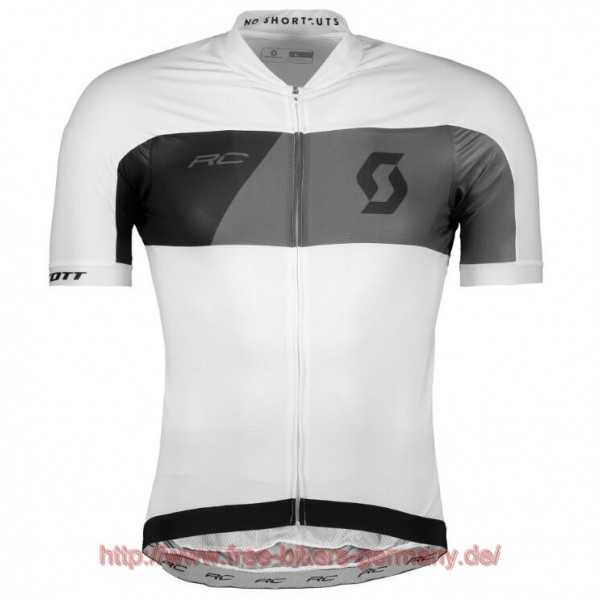 2018 Scott RC PREMIUM Weiß Fahrradbekleidung Radtrikot Satz Kurzarm Radtrikot Kaufen