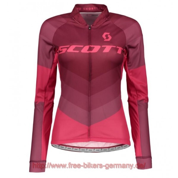 2018 Scott RC PRO tibetan rot Damen Fahrradtrikot Langarm Radtrikot Kaufen