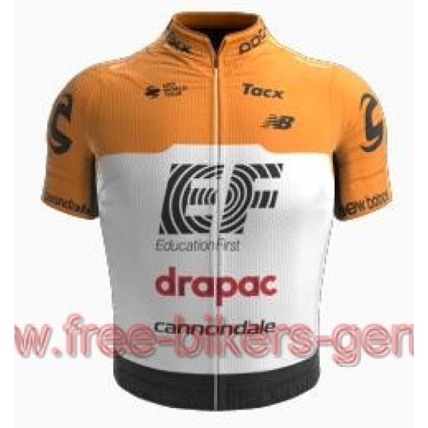 Cannondale Education First-Drapac 2018 orange Fahrradbekleidung Radtrikot Satz Kurzarm Radtrikot Kaufen