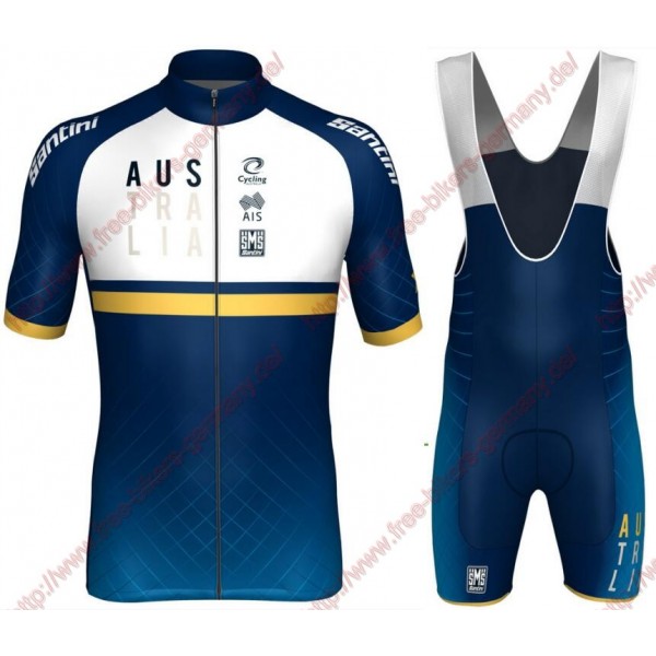 Radsport Australia national team 2018 Radbekleidung Satz Trikot Kurzarm+Trägerh Radtrikot Kaufen