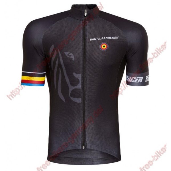 Radsport Bioracer Van Vlaanderen schwarz 2018 Trikot Kurzarm Radtrikot Kaufen