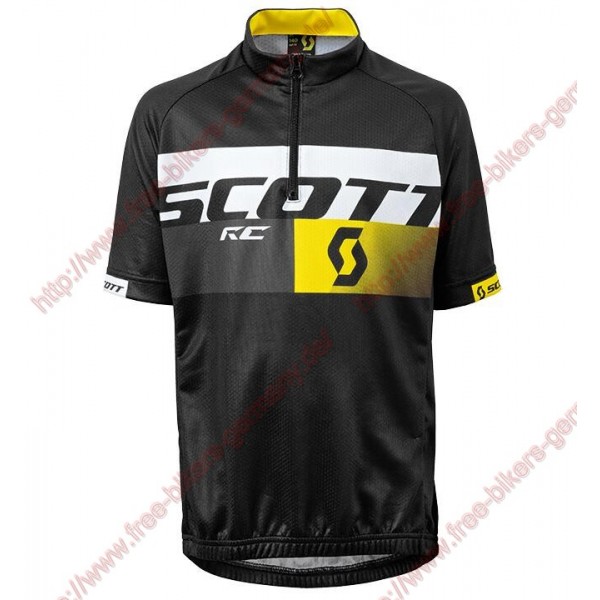 Radsport Scott RC schwarz Kinder Trikot Kurzarm Radtrikot Kaufen