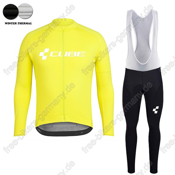 Profiteam 2018 Cube gelb winter thermal fleece Fahrradbekleidung Trikot Langarm+Lang Tr Radtrikot Kaufen