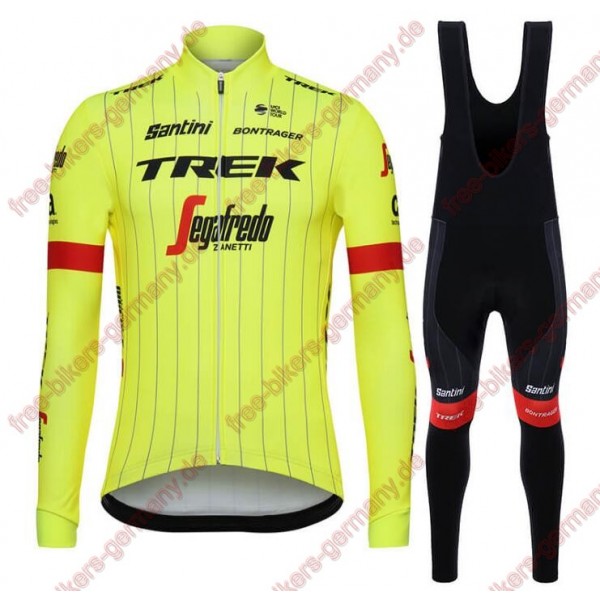 Profiteam 2018 Trek Segafredo fluo gelb Fahrradbekleidung Trikot Langarm+Lang Tr Radtrikot Kaufen