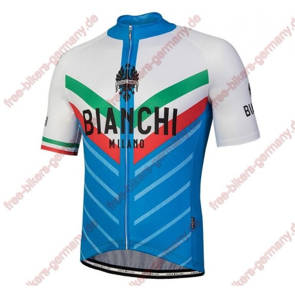 Profiteam 2018 Bianchi Milano Tiera Blau Weiß Trikot Kurzarm 13582XF Radtrikot Kaufen
