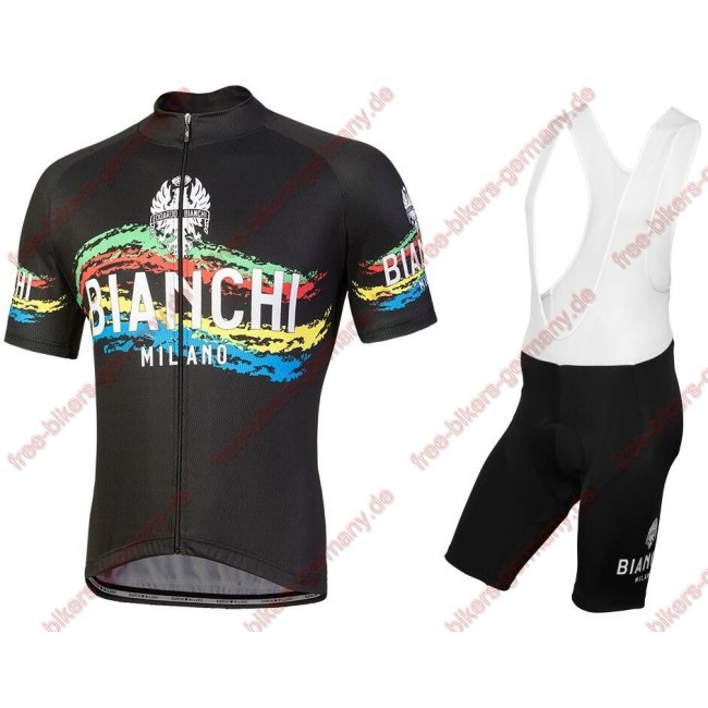 Profiteam 2018 Bianchi Milano Misegna schwarz Radbekleidung Satz Trikot Kurzarm+Trägerhosen Sets Radtrikot Kaufen Profiteam 2018 Bianchi Milano Misegna schwarz Radbekleidung Satz Trikot Kurzarm+Trägerhosen Sets Radtrikot Kaufen