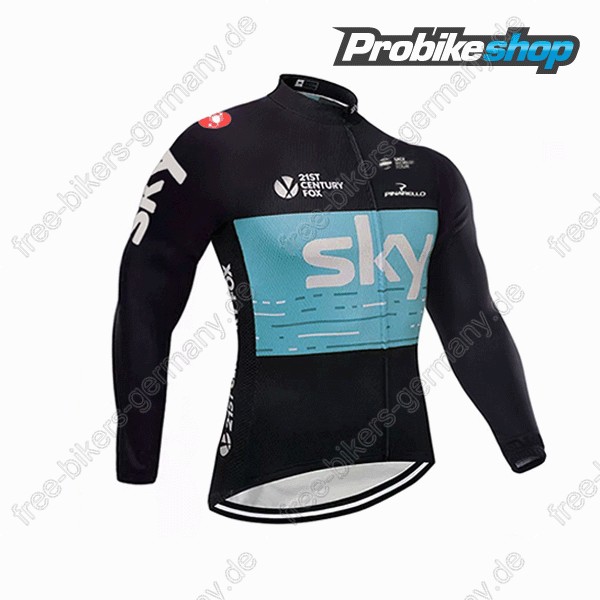 Sky schwarz blau Trikot Langarm 2018 Radtrikot Kaufen