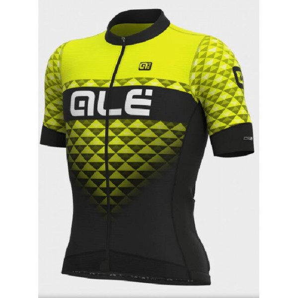 Fahrradbekleidung Radsport 2020 Ale PR-S Hexa Trikot Kurzarm Outlet schwarz-gelb-fluo L13354019-02 Radtrikot Kaufen