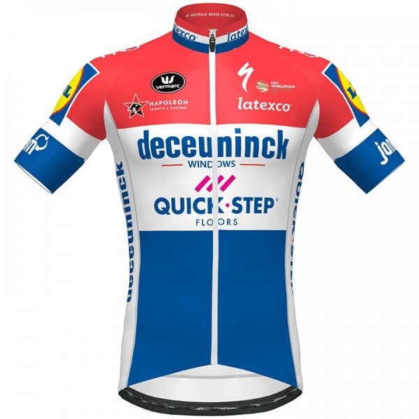 Fahrradbekleidung Radsport 2020 DECEUNINCK QUICK-STEP Dutch Champion Trikot Kurzarm Outlet Radtrikot Kaufen
