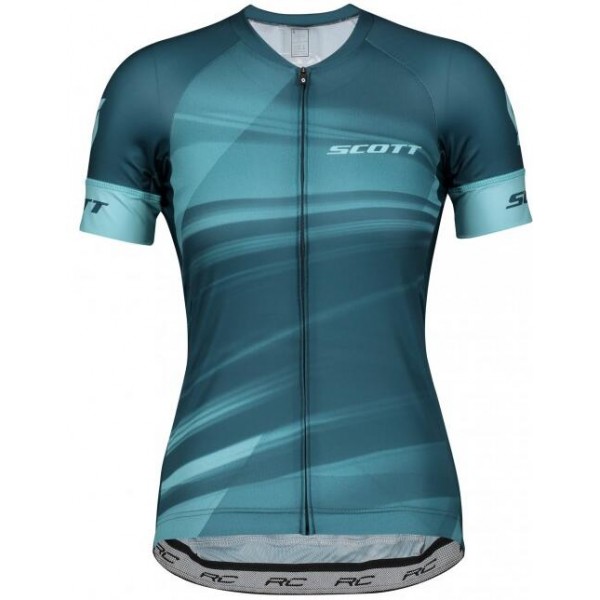 Fahrradbekleidung Radsport 2020 Damen SCOTT RC Pro Trikot Kurzarm Outlet blau Radtrikot Kaufen