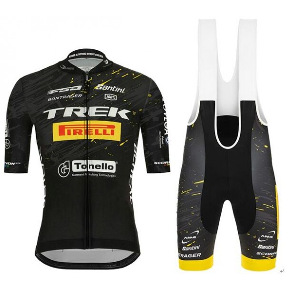 Fahrradbekleidung Radsport 2020 TREK PIRELLI Set Radbekleidung Satz Trikot Kurzarm+Trägerhosen Se Radtrikot Kaufen