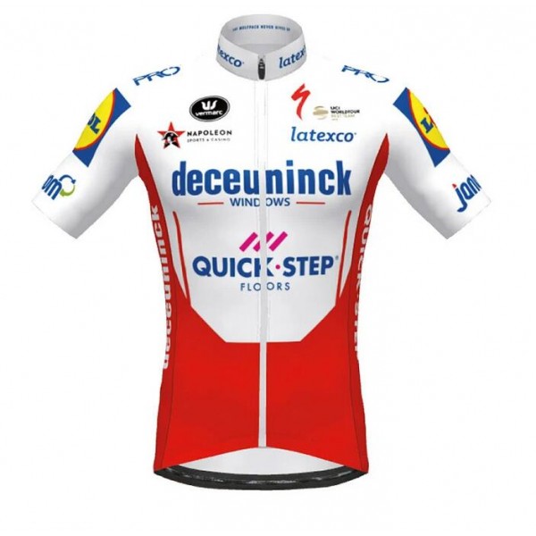 Fahrradbekleidung Radsport 2020 DECEUNINCK QUICK-STEP TdF Trikot Kurzarm Outlet rot We Radtrikot Kaufen
