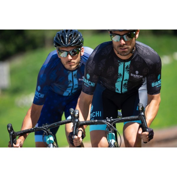RONCACCIO Radtrikot kurzarm blau