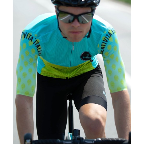 TIRANO Radtrikot kurzarm gelb/celeste TIRANO Radtrikot kurzarm gelb/celeste