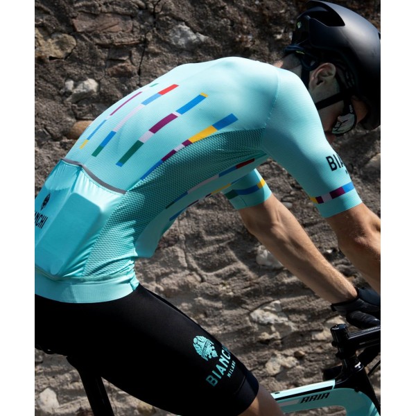 FANACO Radtrikot kurzarm celeste