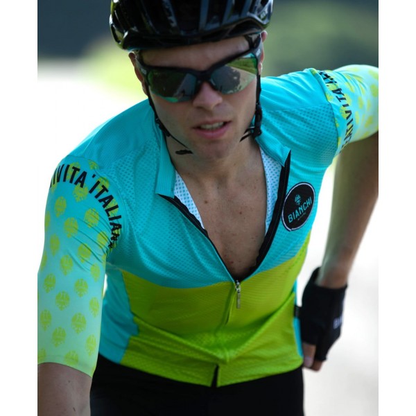 TIRANO Radtrikot kurzarm gelb/celeste TIRANO Radtrikot kurzarm gelb/celeste