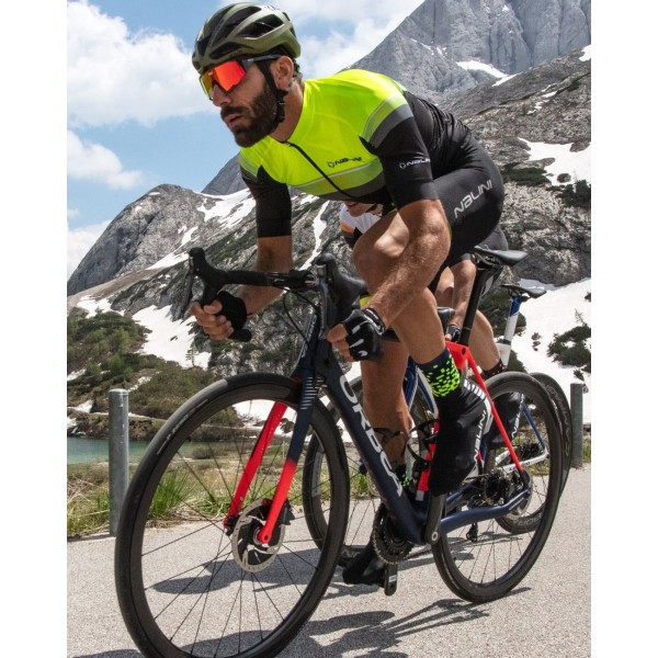 New Speed Radtrikot kurzarm schwarz/neongelb