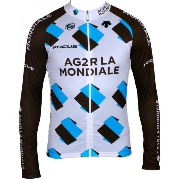 AG2R LA MONDIALE 2015 Langarmtrikot Radsport-Profi-Team