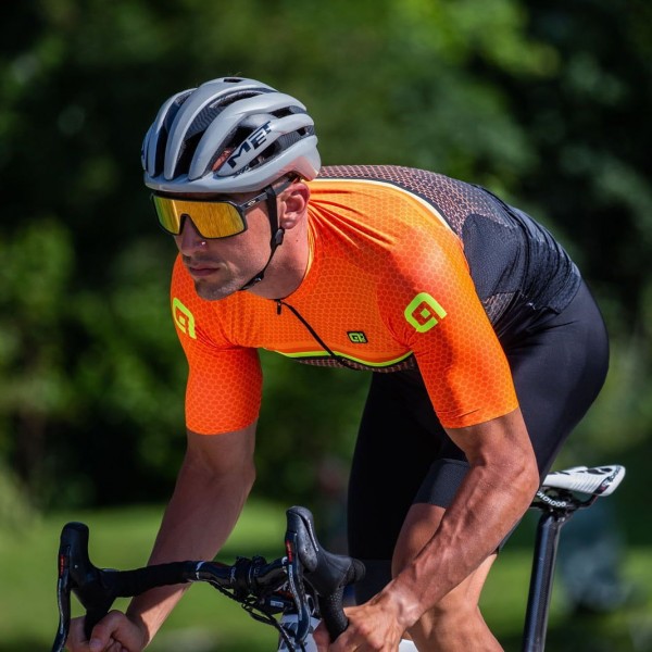 ALE BRIDGE Radtrikot kurzarm orange