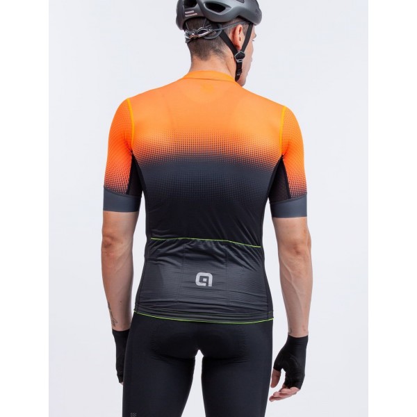ALE GRADIENT Radtrikot kurzarm schwarz/neonorange