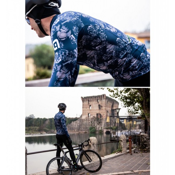 ALE LAS VEGAS Radtrikot langarm blau