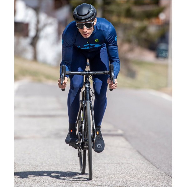 ALE READY Radtrikot langarm blau