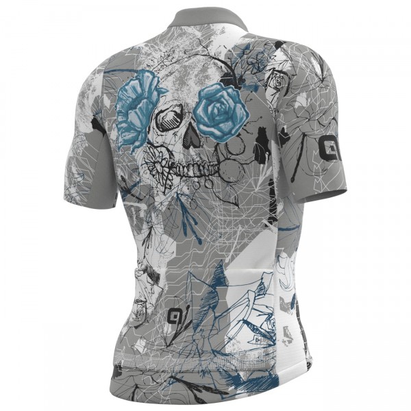 ALE SKULL Radtrikot kurzarm grau