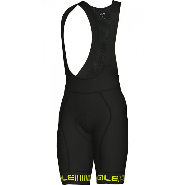 ALE STRADA Trägerhose kurz schwarz/gelb