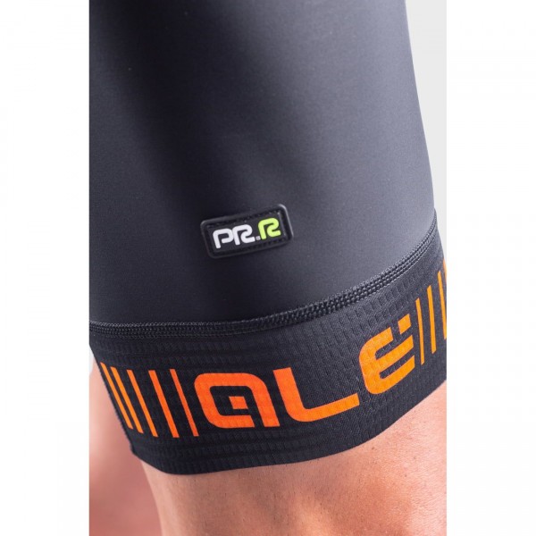 ALE STRADA Trägerhose kurz schwarz/orange